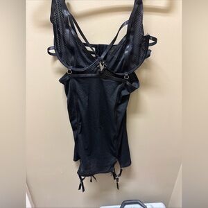 Black Mesh Strappy Lingerie